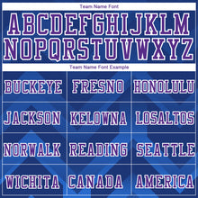 Load image into Gallery viewer, Custom Royal Purple-White Round Neck Sublimation Basketball Suit Jersey