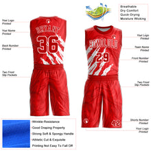 Загрузить изображение в средство просмотра галереи, Custom Red White Round Neck Sublimation Basketball Suit Jersey