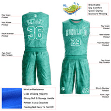 Загрузить изображение в средство просмотра галереи, Custom Aqua White Round Neck Sublimation Basketball Suit Jersey