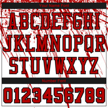 Load image into Gallery viewer, Custom White Red=Black Round Neck Sublimation Basketball Suit Jersey