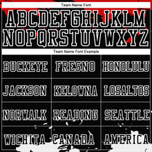 Laden Sie das Bild in den Galerie-Viewer, Custom Black Red-White Round Neck Sublimation Basketball Suit Jersey