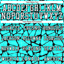 Charger l'image dans la galerie, Custom Aqua White-Black Round Neck Sublimation Basketball Suit Jersey