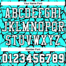 Charger l'image dans la galerie, Custom Aqua White-Black Round Neck Sublimation Basketball Suit Jersey