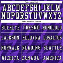 Load image into Gallery viewer, Custom Purple White-Black Round Neck Sublimation Basketball Suit Jersey