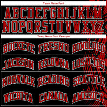 Laden Sie das Bild in den Galerie-Viewer, Custom Black Red-White Round Neck Sublimation Basketball Suit Jersey
