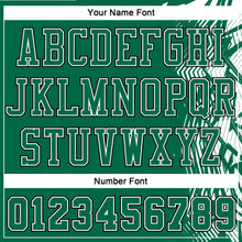 Load image into Gallery viewer, Custom Kelly Green Black-White Round Neck Sublimation Basketball Suit Jersey