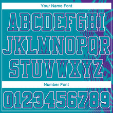 Загрузить изображение в средство просмотра галереи, Custom Teal Purple-White Round Neck Sublimation Basketball Suit Jersey