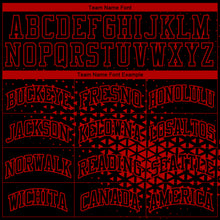 Laden Sie das Bild in den Galerie-Viewer, Custom Black Red Round Neck Sublimation Basketball Suit Jersey