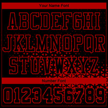 Laden Sie das Bild in den Galerie-Viewer, Custom Black Red Round Neck Sublimation Basketball Suit Jersey