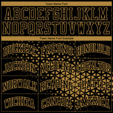 Load image into Gallery viewer, Custom Black Old Gold Round Neck Sublimation Basketball Suit Jersey