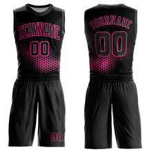 Charger l'image dans la galerie, Custom Black Pink Round Neck Sublimation Basketball Suit Jersey