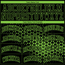 Load image into Gallery viewer, Custom Black Neon Green Round Neck Sublimation Basketball Suit Jersey