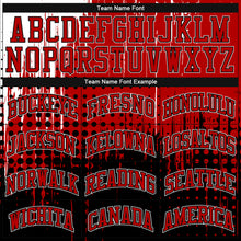 Laden Sie das Bild in den Galerie-Viewer, Custom Black Red-White Round Neck Sublimation Basketball Suit Jersey