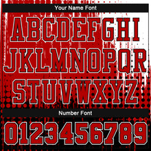 Laden Sie das Bild in den Galerie-Viewer, Custom Black Red-White Round Neck Sublimation Basketball Suit Jersey