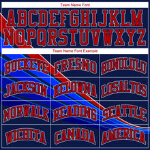 Load image into Gallery viewer, Custom Navy Red-White Round Neck Sublimation Basketball Suit Jersey