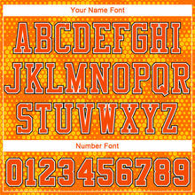 Load image into Gallery viewer, Custom Gold Orange Black-White Round Neck Sublimation Basketball Suit Jersey