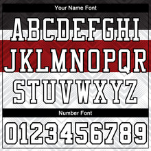 Load image into Gallery viewer, Custom White Black-Red Round Neck Sublimation Basketball Suit Jersey