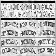 Laden Sie das Bild in den Galerie-Viewer, Custom Gray White-Black Round Neck Sublimation Basketball Suit Jersey