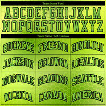 Load image into Gallery viewer, Custom Neon Green Black Round Neck Sublimation Basketball Suit Jersey