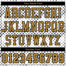 Load image into Gallery viewer, Custom White Old Gold-Black Round Neck Sublimation Basketball Suit Jersey