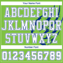 Load image into Gallery viewer, Custom Neon Green White-Royal Animals Claws Round Neck Sublimation Basketball Suit Jersey