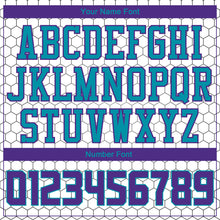 Load image into Gallery viewer, Custom White Purple-Teal Round Neck Sublimation Basketball Suit Jersey