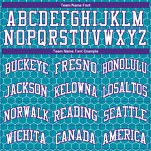 Загрузить изображение в средство просмотра галереи, Custom Teal Purple-White Round Neck Sublimation Basketball Suit Jersey