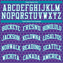Load image into Gallery viewer, Custom Purple Teal-White Round Neck Sublimation Basketball Suit Jersey