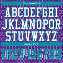 Load image into Gallery viewer, Custom Purple Teal-White Round Neck Sublimation Basketball Suit Jersey
