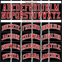 Laden Sie das Bild in den Galerie-Viewer, Custom Black Red-White Round Neck Sublimation Basketball Suit Jersey