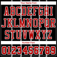 Laden Sie das Bild in den Galerie-Viewer, Custom Black Red-White Round Neck Sublimation Basketball Suit Jersey