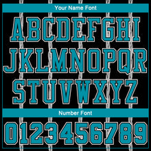 Load image into Gallery viewer, Custom Black Teal-White Round Neck Sublimation Basketball Suit Jersey