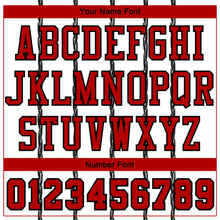 Load image into Gallery viewer, Custom White Red-Black Round Neck Sublimation Basketball Suit Jersey