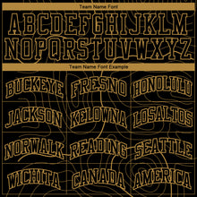 Load image into Gallery viewer, Custom Black Old Gold Round Neck Sublimation Basketball Suit Jersey