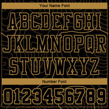 Load image into Gallery viewer, Custom Black Old Gold Round Neck Sublimation Basketball Suit Jersey