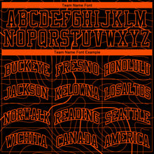 Load image into Gallery viewer, Custom Black Orange Round Neck Sublimation Basketball Suit Jersey