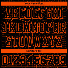 Load image into Gallery viewer, Custom Black Orange Round Neck Sublimation Basketball Suit Jersey