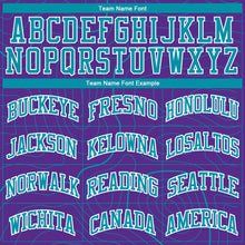 Laden Sie das Bild in den Galerie-Viewer, Custom Purple Teal-White Round Neck Sublimation Basketball Suit Jersey