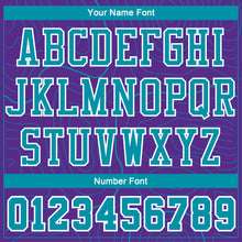 Laden Sie das Bild in den Galerie-Viewer, Custom Purple Teal-White Round Neck Sublimation Basketball Suit Jersey