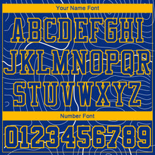 Load image into Gallery viewer, Custom Royal Gold Round Neck Sublimation Basketball Suit Jersey