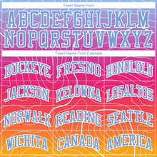 Load image into Gallery viewer, Custom Gold Light Blue-White Round Neck Sublimation Basketball Suit Jersey