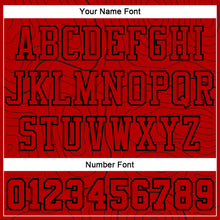 Load image into Gallery viewer, Custom Red Black Round Neck Sublimation Basketball Suit Jersey