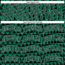 Load image into Gallery viewer, Custom Kelly Green White-Black Triangle Shapes Round Neck Sublimation Basketball Suit Jersey