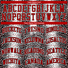 Laden Sie das Bild in den Galerie-Viewer, Custom Black Red-White Animal Fur Print Round Neck Sublimation Basketball Suit Jersey