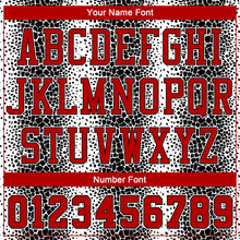 Laden Sie das Bild in den Galerie-Viewer, Custom Black Red-White Animal Fur Print Round Neck Sublimation Basketball Suit Jersey