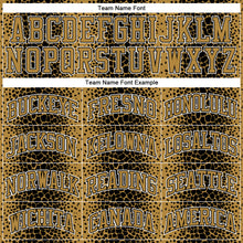 Load image into Gallery viewer, Custom Black Old Gold-White Animal Fur Print Round Neck Sublimation Basketball Suit Jersey