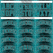 Загрузить изображение в средство просмотра галереи, Custom Black Teal-White Animal Fur Print Round Neck Sublimation Basketball Suit Jersey