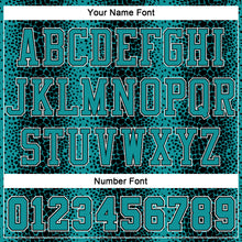 Загрузить изображение в средство просмотра галереи, Custom Black Teal-White Animal Fur Print Round Neck Sublimation Basketball Suit Jersey