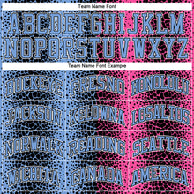 Load image into Gallery viewer, Custom Black Light Blue-Pink Animal Fur Print Round Neck Sublimation Basketball Suit Jersey