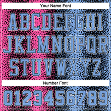 Load image into Gallery viewer, Custom Black Light Blue-Pink Animal Fur Print Round Neck Sublimation Basketball Suit Jersey